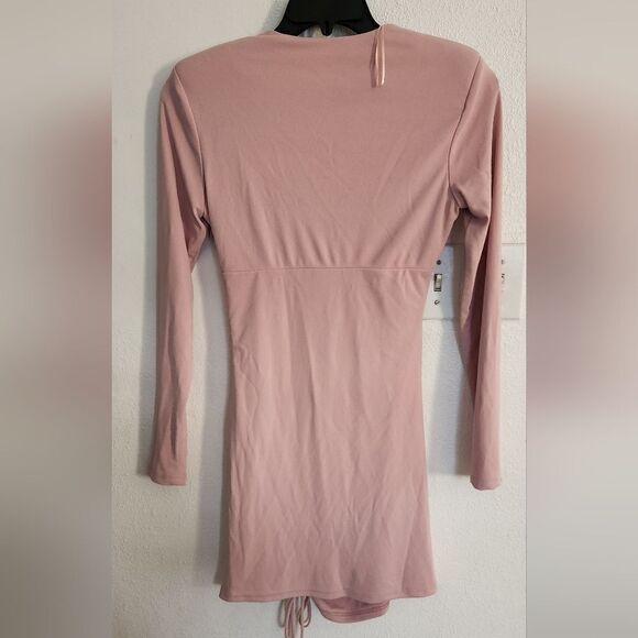New Zara Pale Pink Mini Ruched Dress Blogger Favorite Size Medium - Picture 5 of 13
